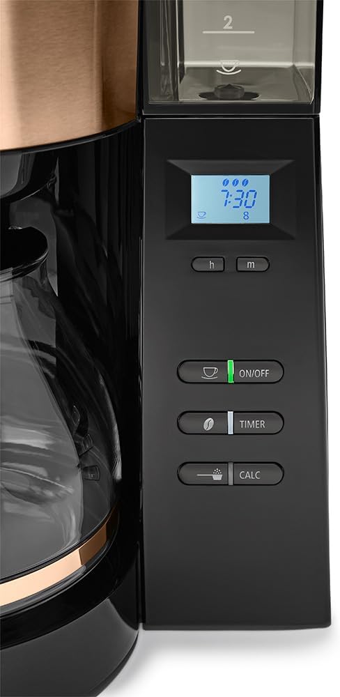 Melitta AromaFresh - Filterkaffeemaschine - mit Glaskanne - integriertes Mahlwerk - Timer Funktion - 10 Tassen - Pure Black – Bild 19