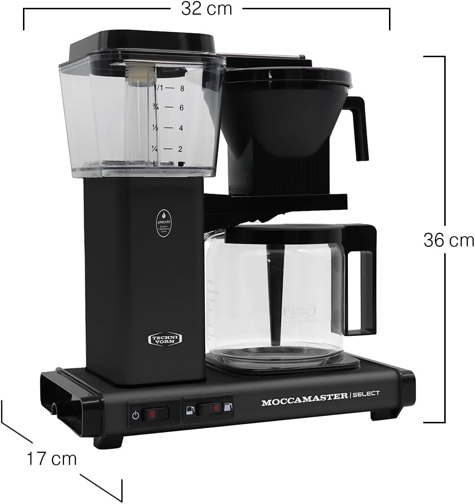 Moccamaster KBG Select, Kaffeemaschine, Retro Kaffeemaschine, Filterkaffee, Off-White, 1.25L – Bild 60
