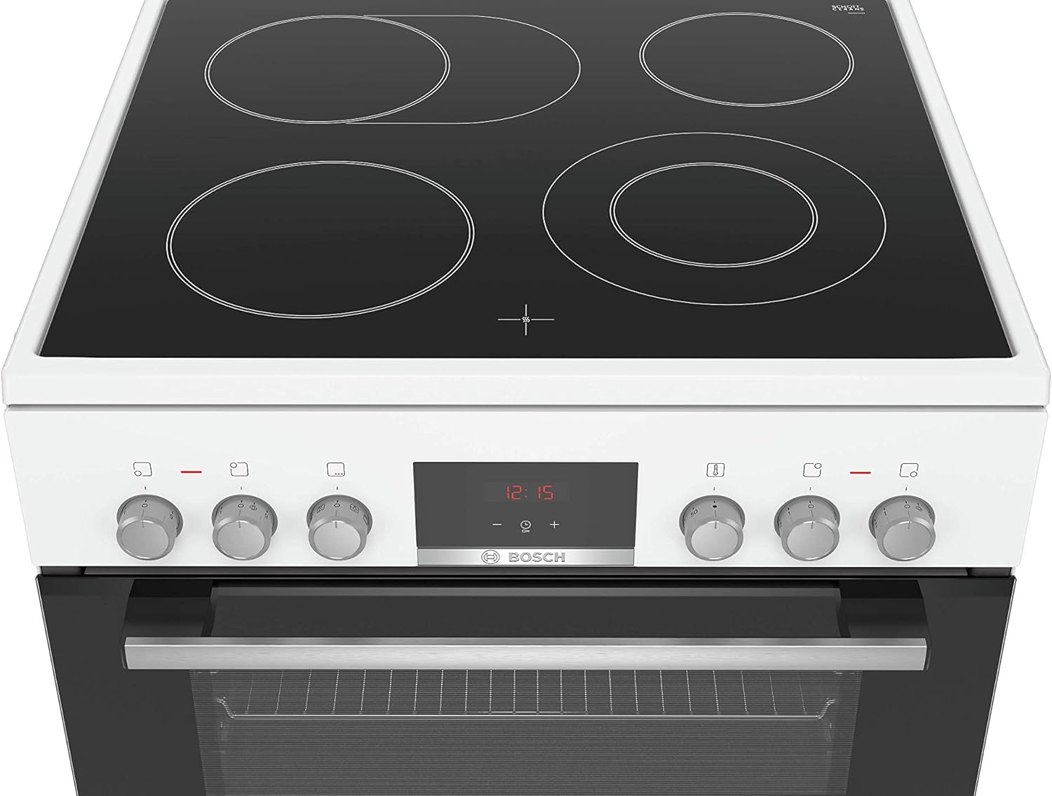 Bosch HKR39C250 Serie 4 Elektro-Standherd, 60 cm breit, EcoClean Direct Reinigungshilfe, 3D Heißluft Backen auf 3 Ebenen, LED-Display-Steuerung, erweiterbare Kochzone für großes Kochgeschirr – Bild 17