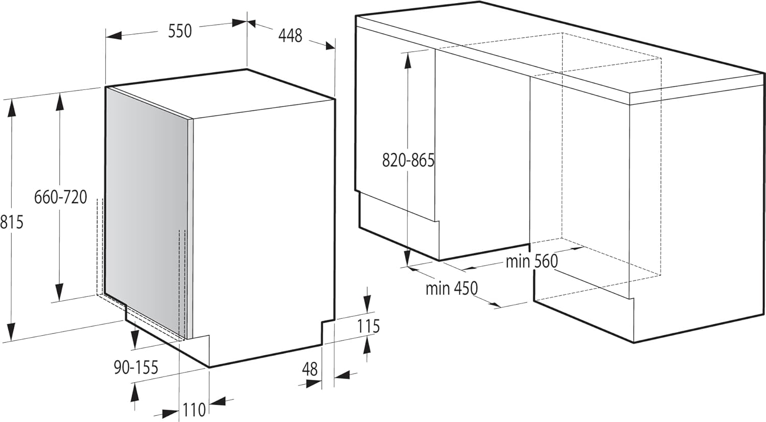 Gorenje GI 520 E15X Teilintegrierbarer Geschirrspüler / 45cm / 9 Maßgedecke / 5 Programme / 1h Reinigungsprogramm / höhenverstellbarer Oberkorb / vollständiger Überlaufschutz, Eingebaut, Edelstahl – Bild 13