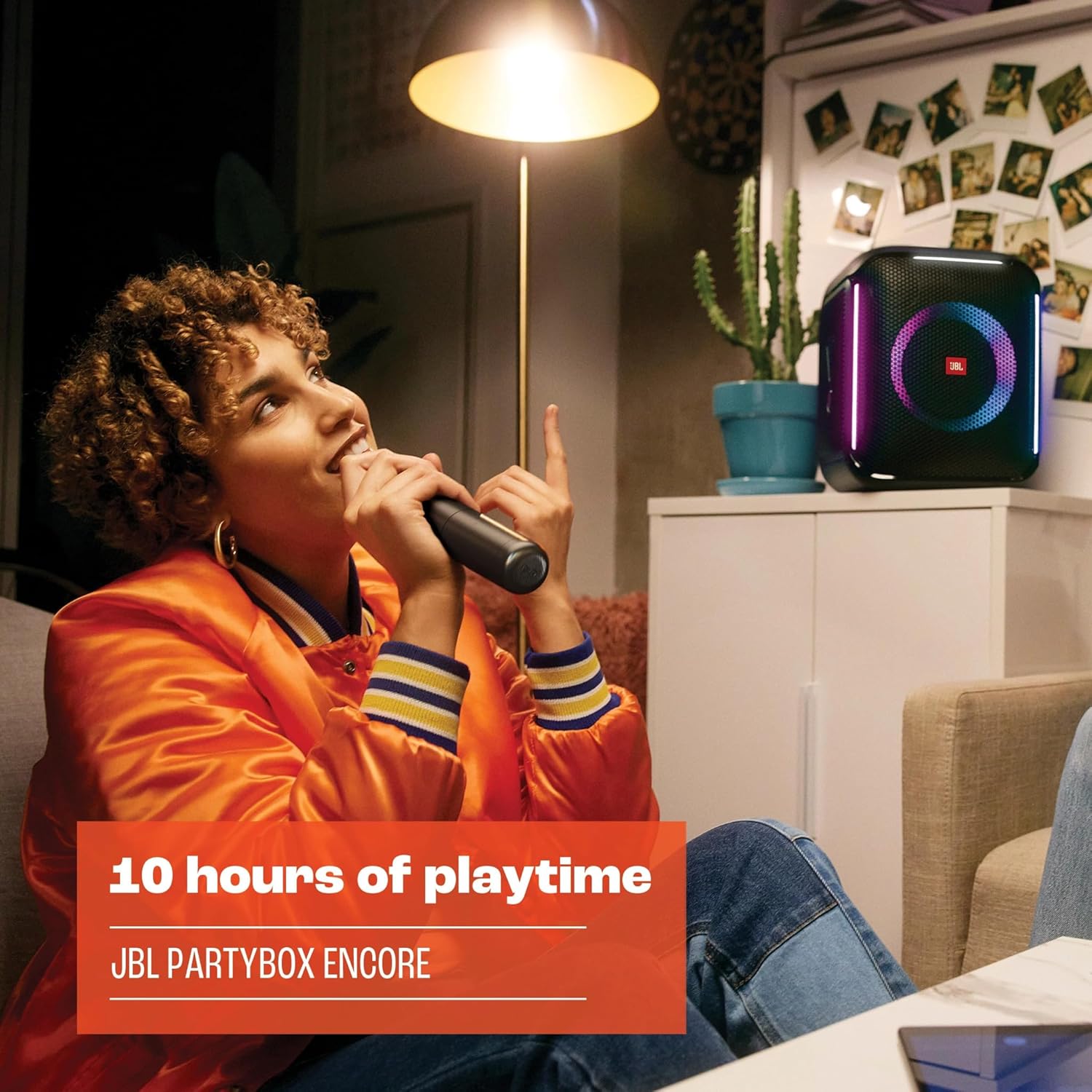 JBL PartyBox Encore – Tragbarer Party-Lautsprecher für drinnen und draußen – Mit eingebauten Lichtern, IPX4-Design und tiefem Bass – 10 Stunden Laufzeit – Schwarz – Bild 9