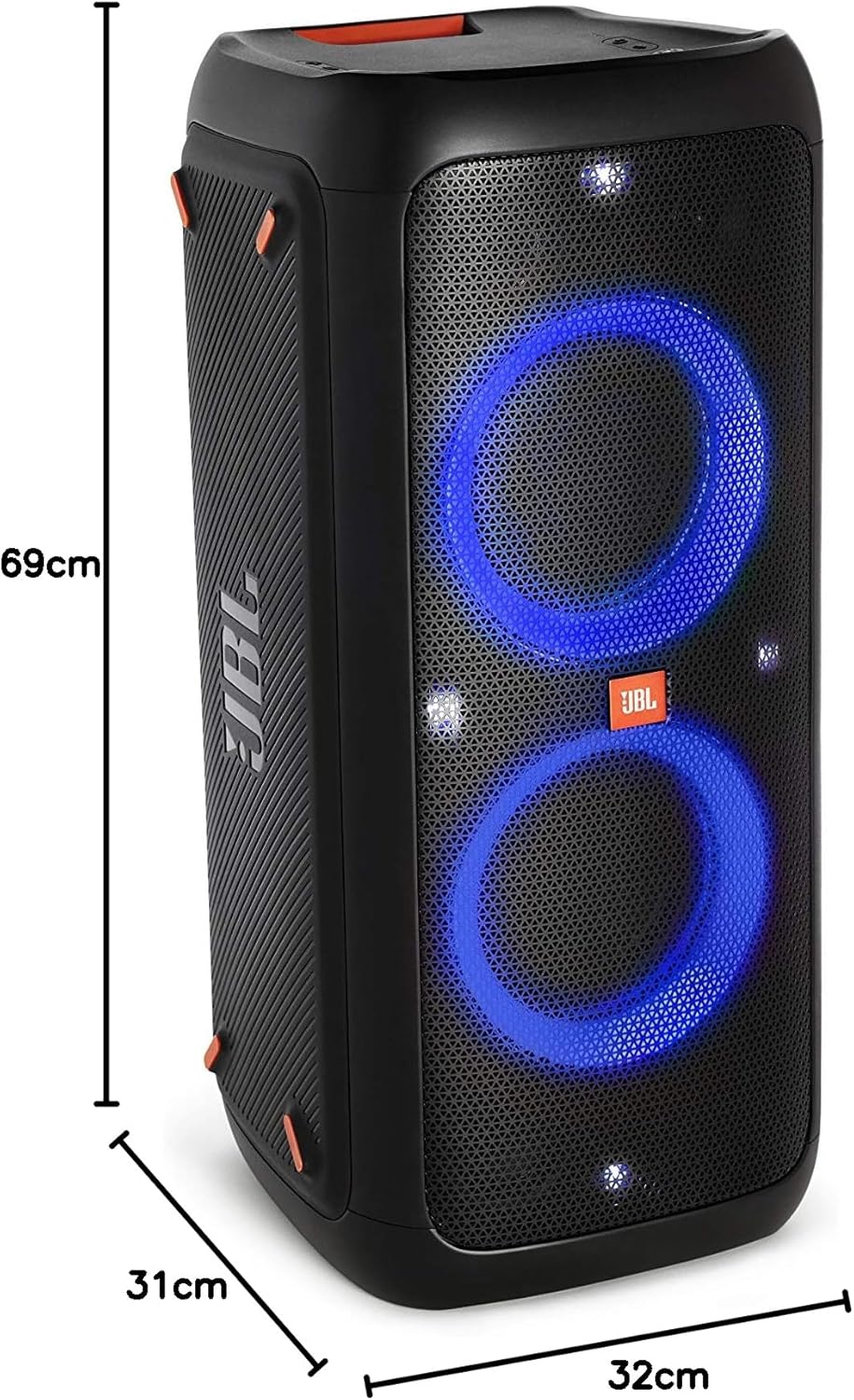 JBL PartyBox 710 - Schwarz – Trag - und rollbarer Bluetooth Party-Lautsprecher mit Lichteffekten – Spritzwassergeschützte, mobile Musikbox – Bild 44