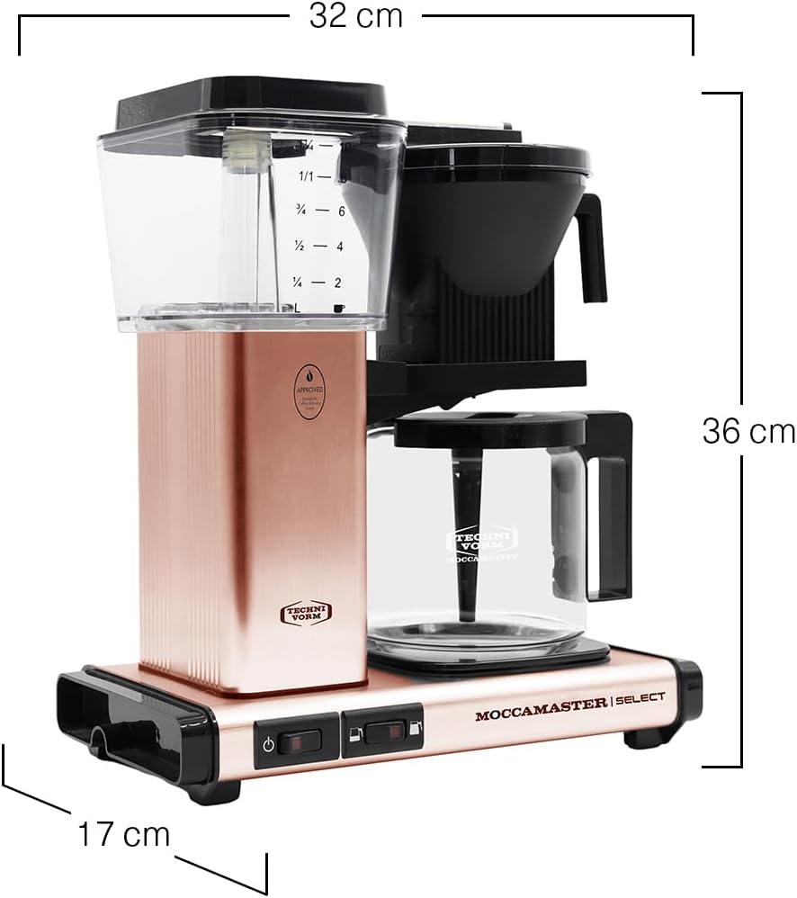Moccamaster KBG Select, Kaffeemaschine, Retro Kaffeemaschine, Filterkaffee, Off-White, 1.25L – Bild 19