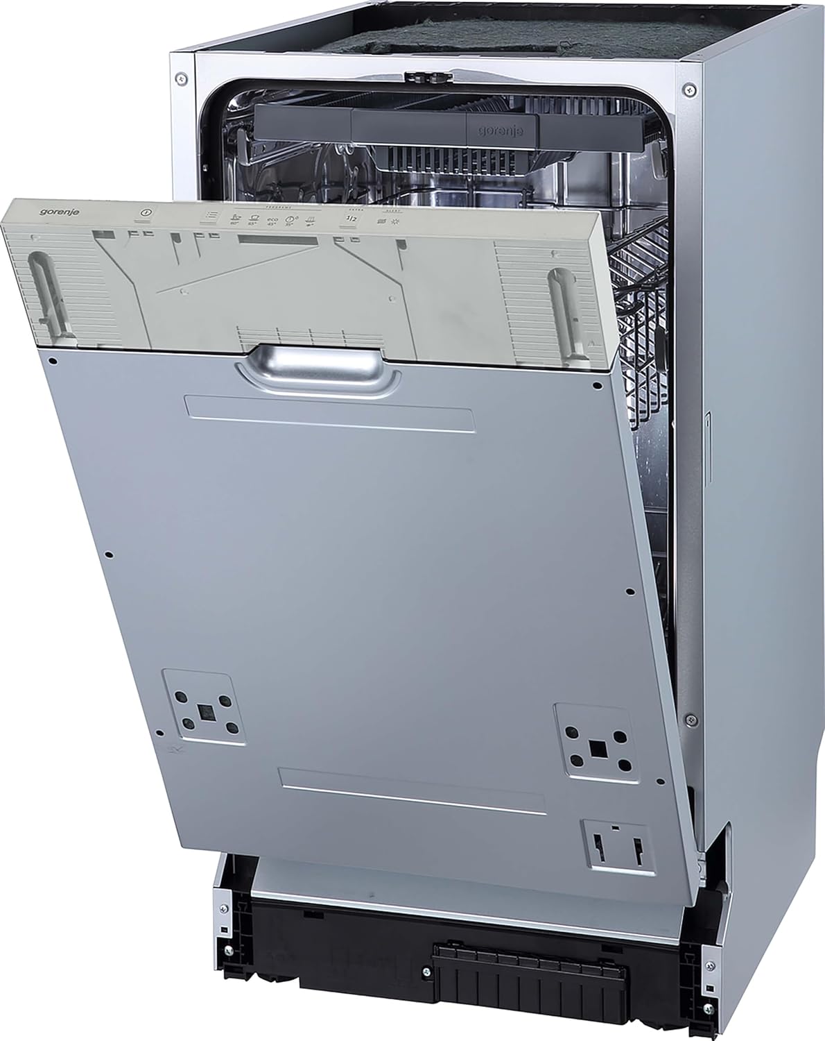 Gorenje GI 520 E15X Teilintegrierbarer Geschirrspüler / 45cm / 9 Maßgedecke / 5 Programme / 1h Reinigungsprogramm / höhenverstellbarer Oberkorb / vollständiger Überlaufschutz, Eingebaut, Edelstahl – Bild 6
