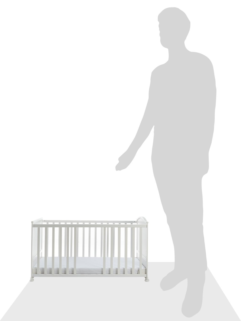 roba Babybett Set Adam & Eule - 70 x 140 cm - Mitwachsendes Kinderbett mit Bettwäsche, Himmel, Matratze - Höhenverstellbar - zu Juniorbett umbaubar - Holz weiß – Bild 17
