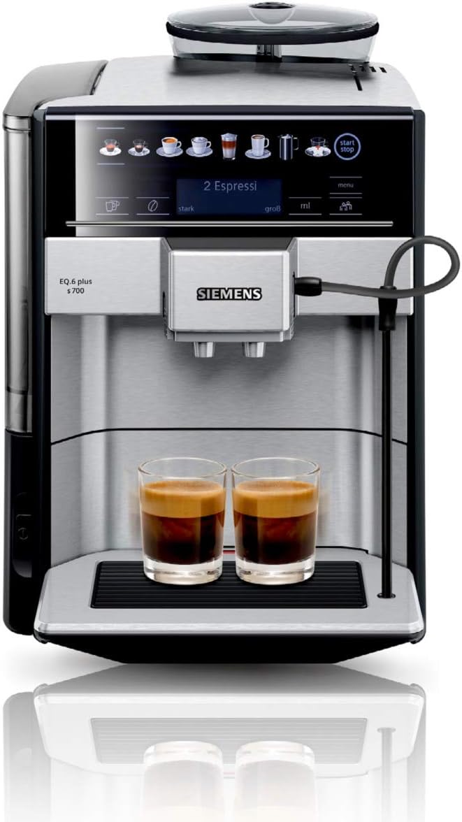 SIEMENS Kaffeevollautomat EQ6 plus s700 TE657503DE, für viele Kaffeespezialitäten, Milch-Aufschäumdüse, Keramikmahlwerk, Doppeltassenfunktion, Antikalk, automatische Dampfreinigung, 1500 W, edelstahl – Bild 17