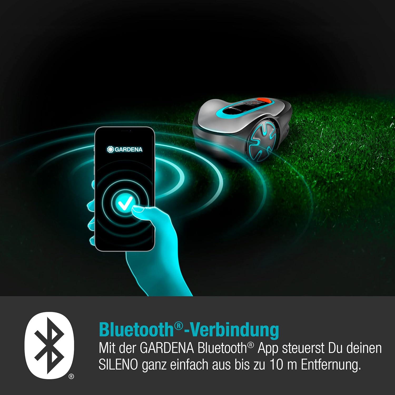 Gardena Mhroboter SILENO minimo 500 m: intelligenter Rasenmher mit optimaler Konnektivitt, mit Gardena Bluetooth App programmierbar, DE-Version (15202-20) – Bild 34