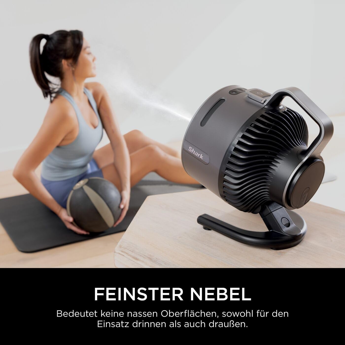 Shark FlexBreeze Ventilator Leise, Hybrid Ventilator Kabelgebunden & Kabellos, Tragbar, für Innen- und Außenbereich, UV- & Wasserbeständig, Ultraleistungsstark, Ultraleise, Weiß FA220EU – Bild 16