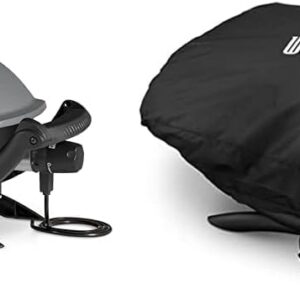 Weber Q1400 Elektrogrill, 43 x 32cm Grillfäche, portabler BBQ Grill, 2-geteilter porzellanemaillierter Guss-Grillrost, Aluminiumguss Deckel & Gehäuse - Dark Grey (52020079)