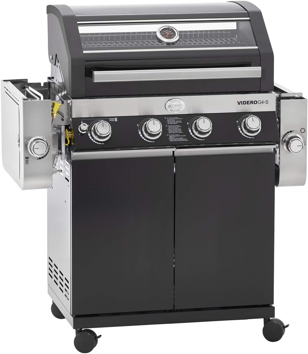 RÖSLE Elektrogrill BBQ-Portable Videro E2-P, tragbarer Tischgrill mit 2 Brennern, Warmhalterost und Deckel mit Glaseinsatz, pulverbeschichteter Stahl, schwarz/silbern – Bild 20