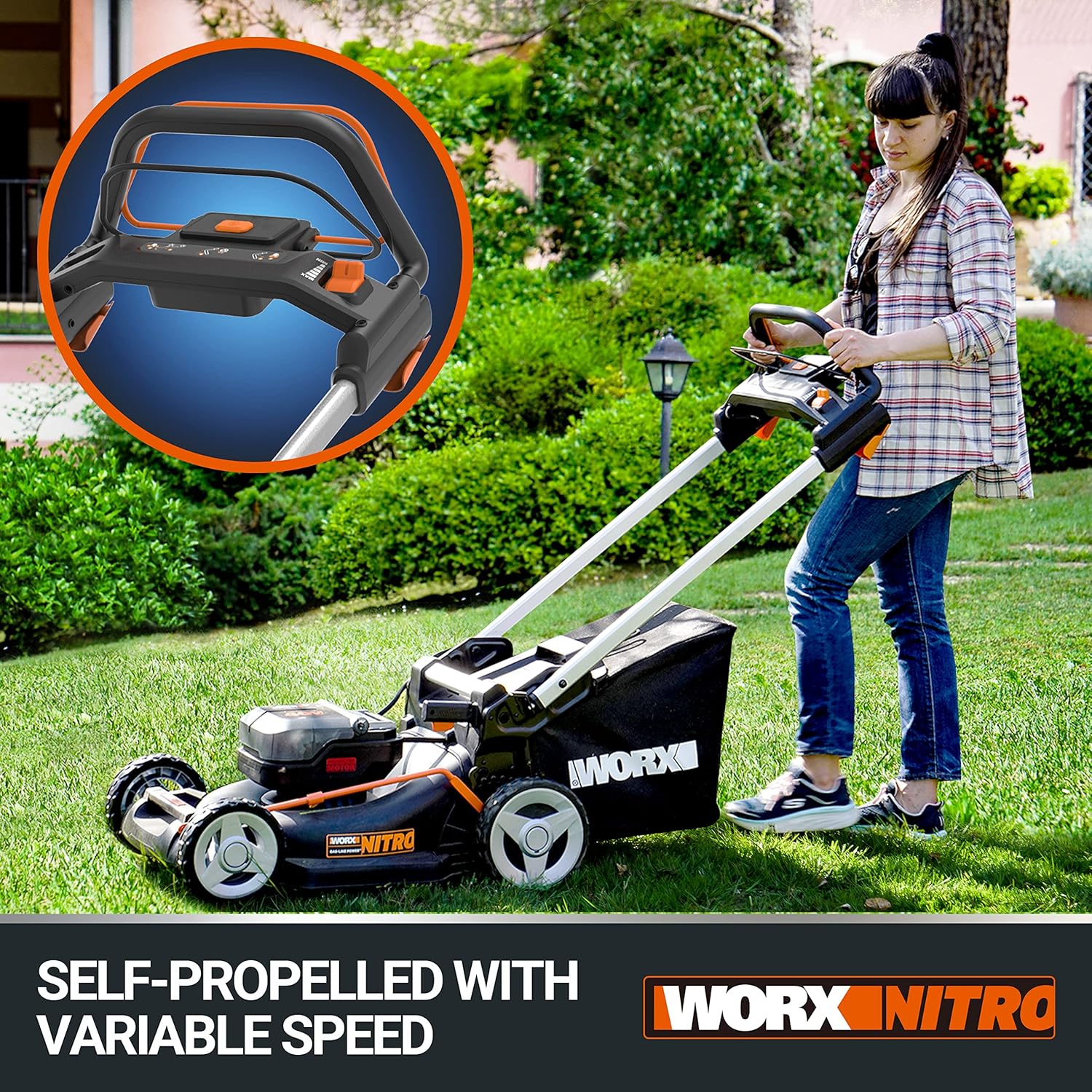 Worx Nitro 34 cm Akku-Rasenmher, Elektrischer Rasenmher, WG779E, 40 V PowerShare PRO 2 STK. 2,5 Ah Akku (Akkus & Ladegert inklusive) – Bild 14