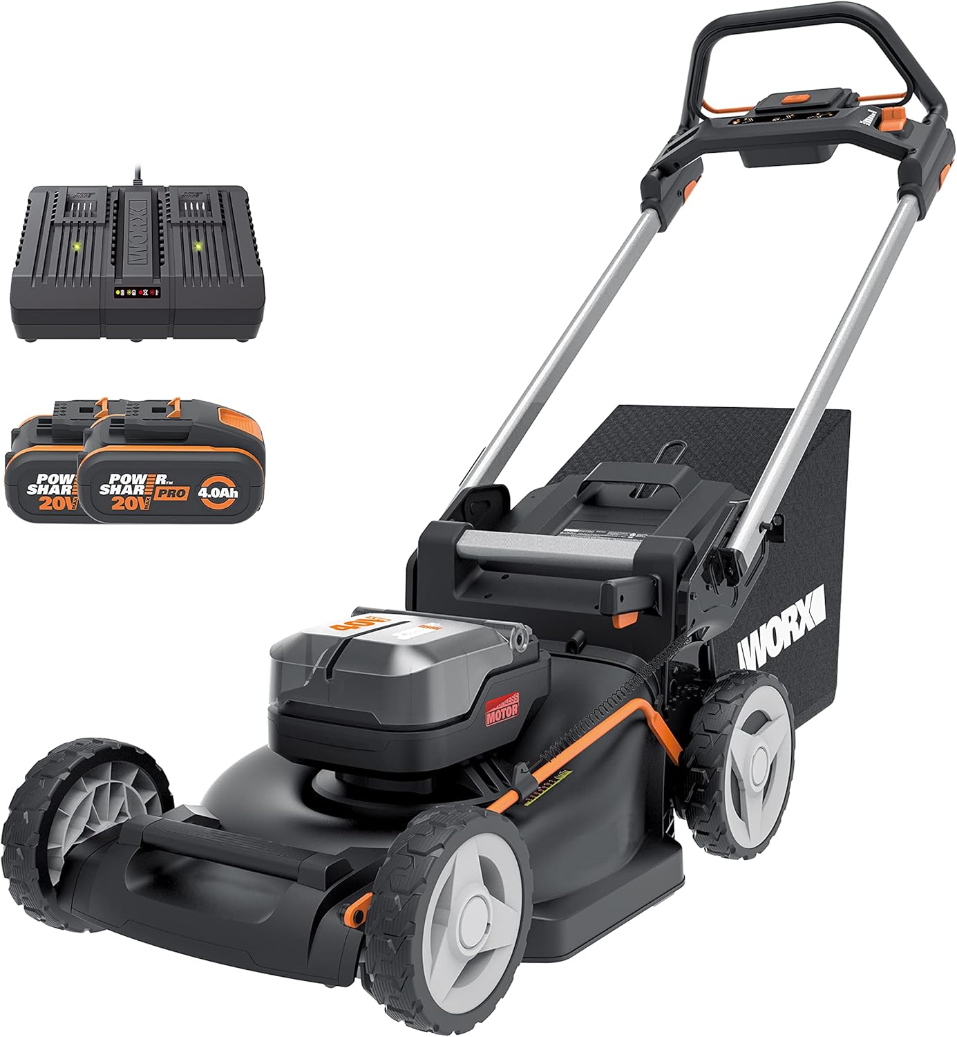 Worx Nitro 34 cm Akku-Rasenmher, Elektrischer Rasenmher, WG779E, 40 V PowerShare PRO 2 STK. 2,5 Ah Akku (Akkus & Ladegert inklusive) – Bild 2