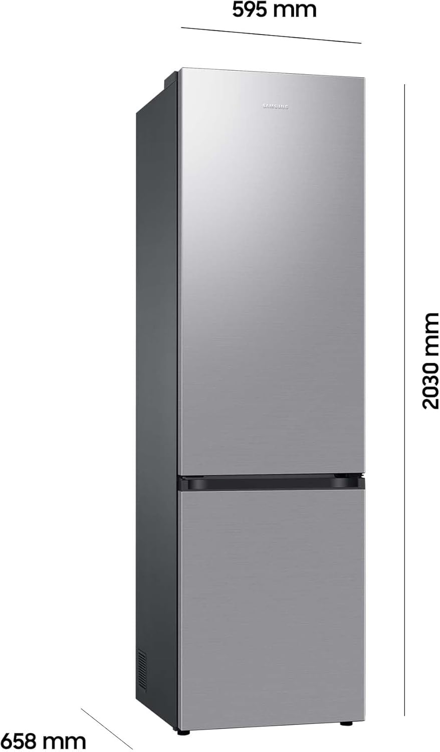 Kühl-Gefrier-Kombination, Kühlschrank mit Gefrierfach, 203 cm, 390 l Gesamtvolumen, 114 l Gefrierteil, AI Energy Mode, Edelstahl-Look, RL38C600CSA/EG – Bild 12