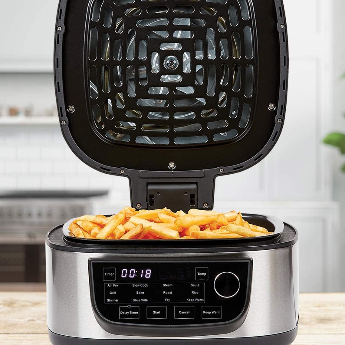 PowerXL MultiCooker - 12 in 1 Multikocher mit Warmhaltefunktion - Heißluftfritteuse, Backofen, Bratpfanne, Reiskocher uvm. - 5,7 Liter Fassungsvermögen - 12 Kochprogramme - Airfryer - Kaloriensparend – Bild 14