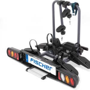 Fischer Kupplungs-Fahrradträger ProlineEvo 2, für 2 Fahrräder bis 60kg Nutzlast, E-Bike geeignet, vormontiert, abschließbar, faltbar