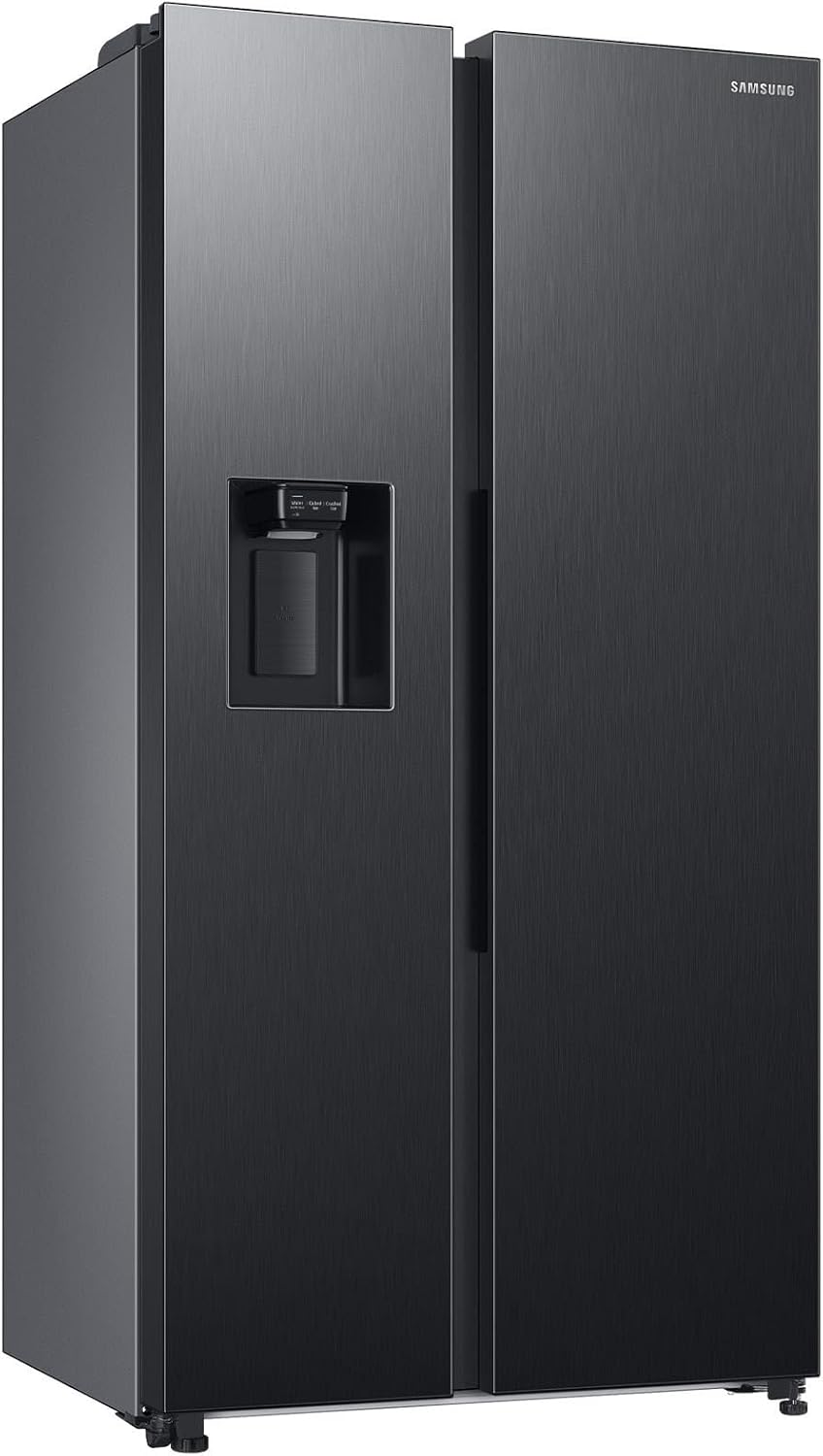 Samsung Side-by-Side-Kühlschrank mit Gefrierfach, 178 cm, 635 l, AI Energy Mode, Wasser- und Eisspender, No Frost+, Premium Black Steel, RS6GA854CB1/EG – Bild 2