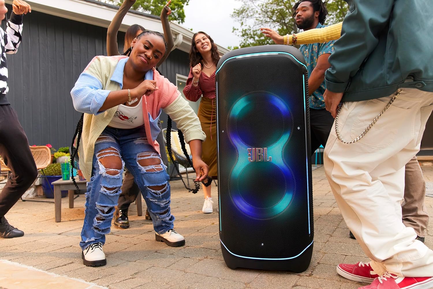 JBL Partybox Stage 120 in Schwarz – Tragbare Bluetooth-Lautsprecher-Box mit JBL Pro Sound, Lichtshow, KI-Sound-Boost und Teleskopgriff – 12 h Laufzeit – Bild 22