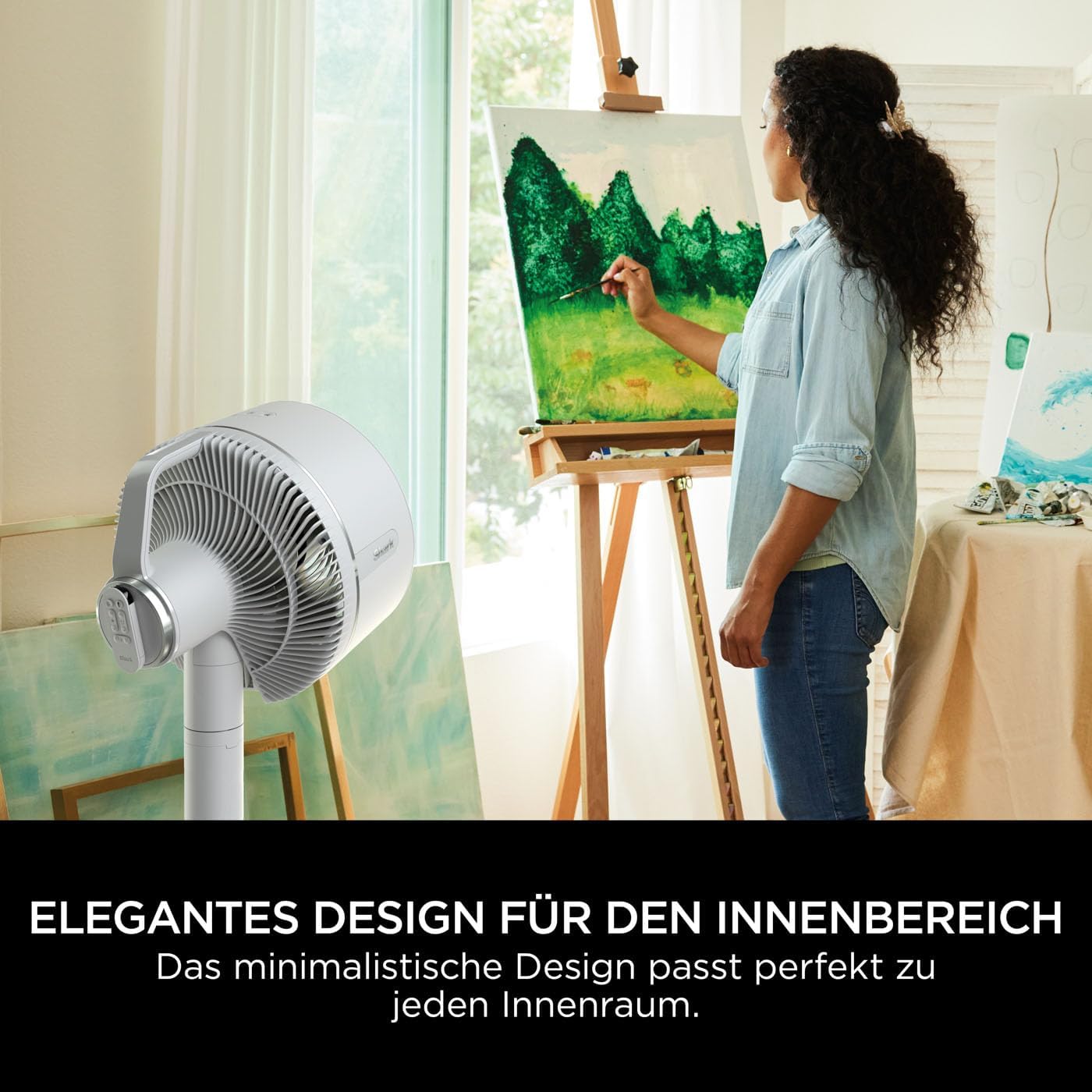 Shark FlexBreeze Ventilator Leise, Hybrid Ventilator Kabelgebunden & Kabellos, Tragbar, für Innen- und Außenbereich, UV- & Wasserbeständig, Ultraleistungsstark, Ultraleise, Weiß FA220EU – Bild 9