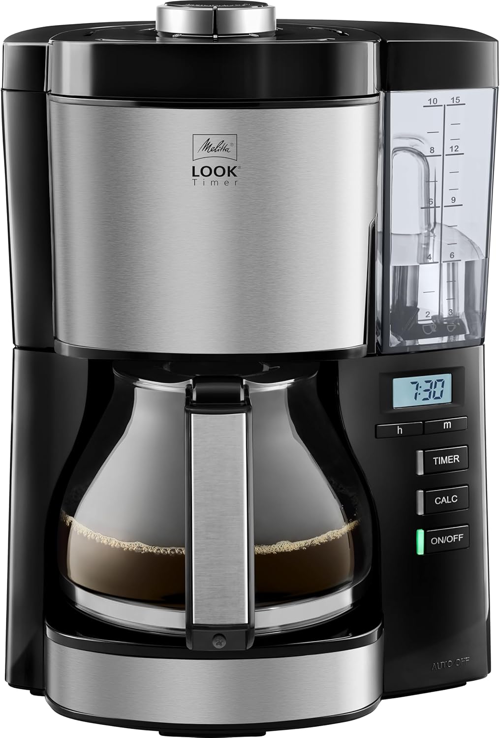 Melitta Look Timer - Filterkaffeemaschine - Thermokanne - Timer Funktion - Tropfstopp - 10 Tassen - Schwarz (1025-18) – Bild 3