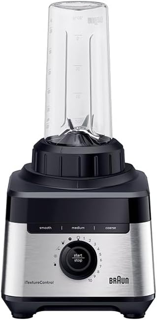 Braun PowerBlend 9 JB9040 Hochleistungsmixer – Mixer mit Tritan-Krug, 18 Mixprogramme, 10 Geschwindigkeiten + Pulsfunktion, Heißsuppenfunktion, Reinigungsprogramm, Ausguss, 1600 W, Schwarz – Bild 2