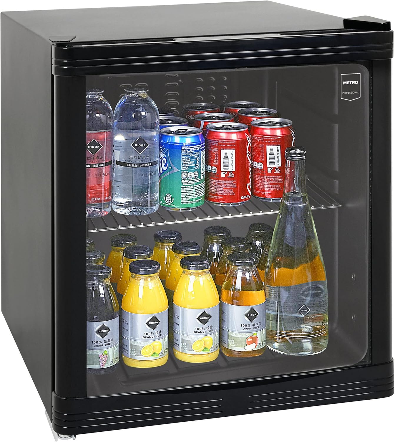 METRO Professional Mini-Kühlschrank GPC1088, 88 L, 1.052 kWh/24h, 3 Edelstahl-Drahtböden, schwarz – Bild 27