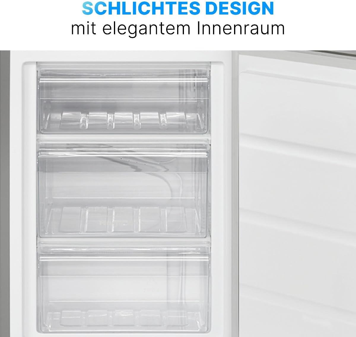 Bomann® Gefrierschrank 87L | Gefrierschrank klein mit Temperaturbereich ≤ -18°C | 3 Schubladen | Tiefkühlschrank mit wechselbarem Türanschlag | Freezer Tiefkühlschrank klein GS 7253 weiß – Bild 19