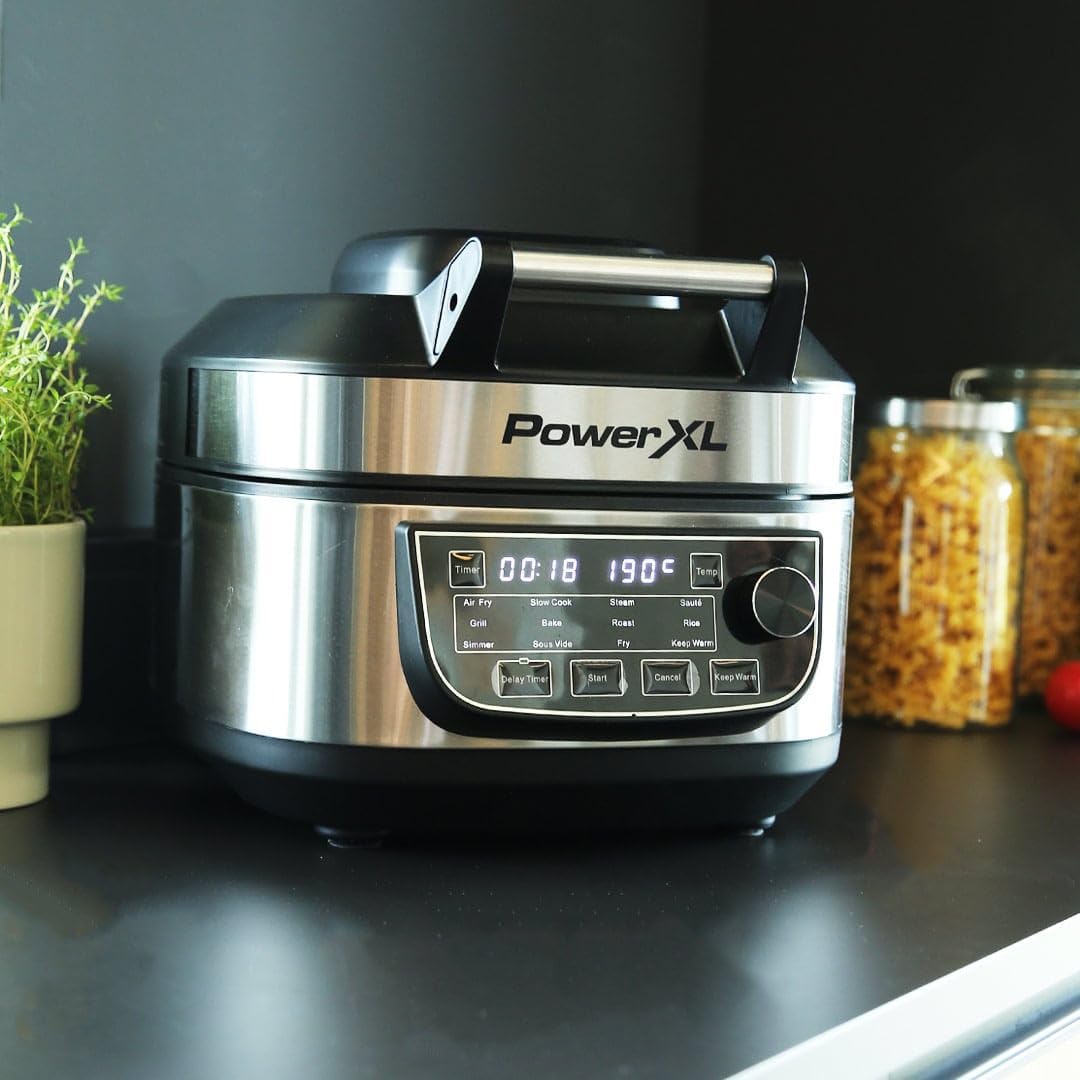 PowerXL MultiCooker - 12 in 1 Multikocher mit Warmhaltefunktion - Heißluftfritteuse, Backofen, Bratpfanne, Reiskocher uvm. - 5,7 Liter Fassungsvermögen - 12 Kochprogramme - Airfryer - Kaloriensparend – Bild 13