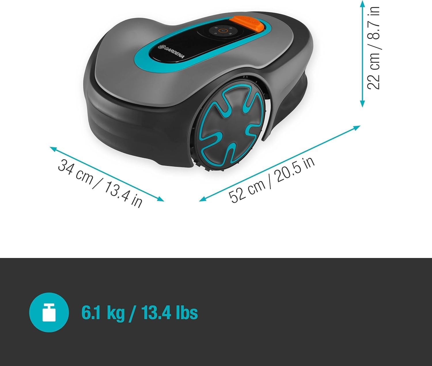 Gardena Mhroboter SILENO minimo 500 m: intelligenter Rasenmher mit optimaler Konnektivitt, mit Gardena Bluetooth App programmierbar, DE-Version (15202-20) – Bild 4