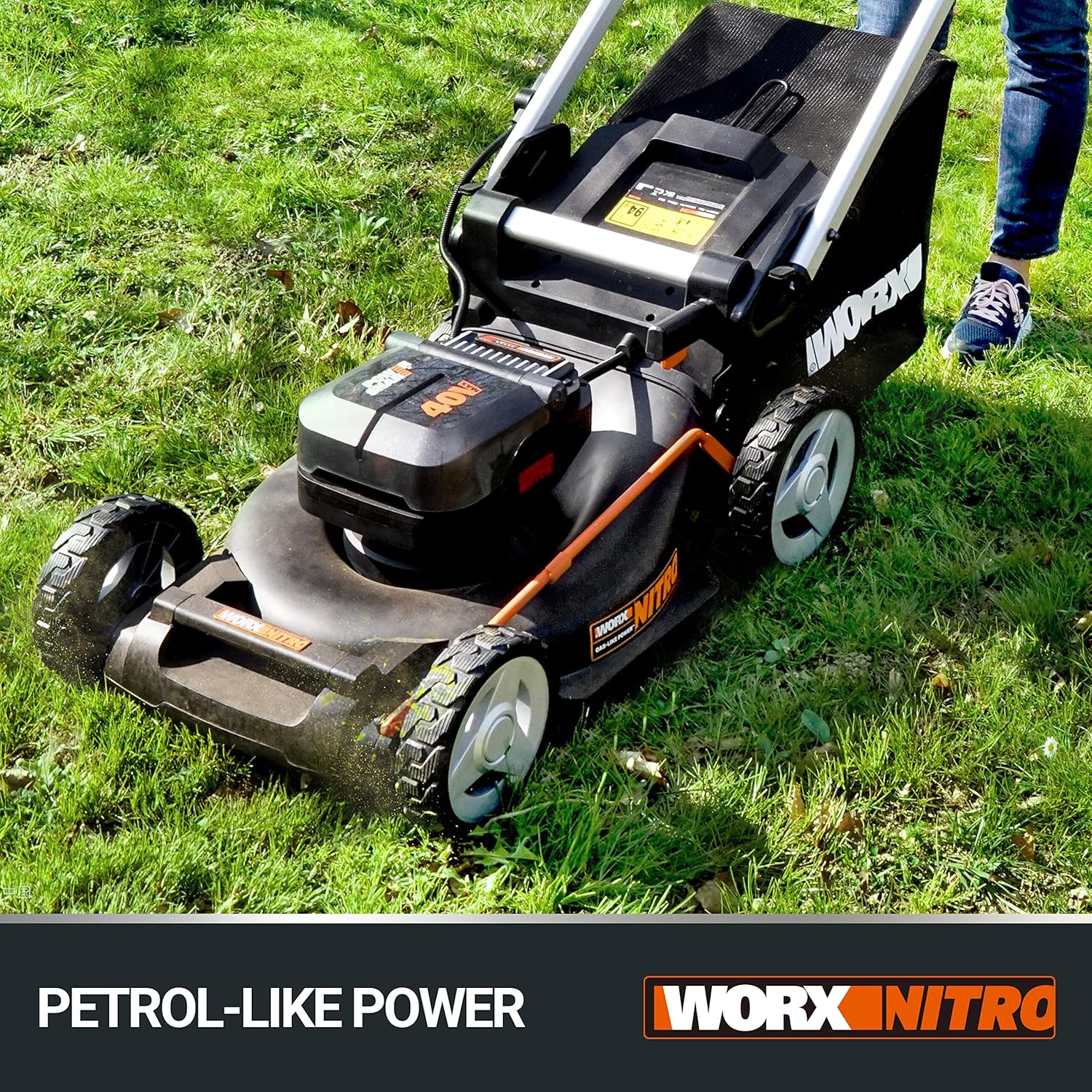 Worx Nitro 34 cm Akku-Rasenmher, Elektrischer Rasenmher, WG779E, 40 V PowerShare PRO 2 STK. 2,5 Ah Akku (Akkus & Ladegert inklusive) – Bild 12