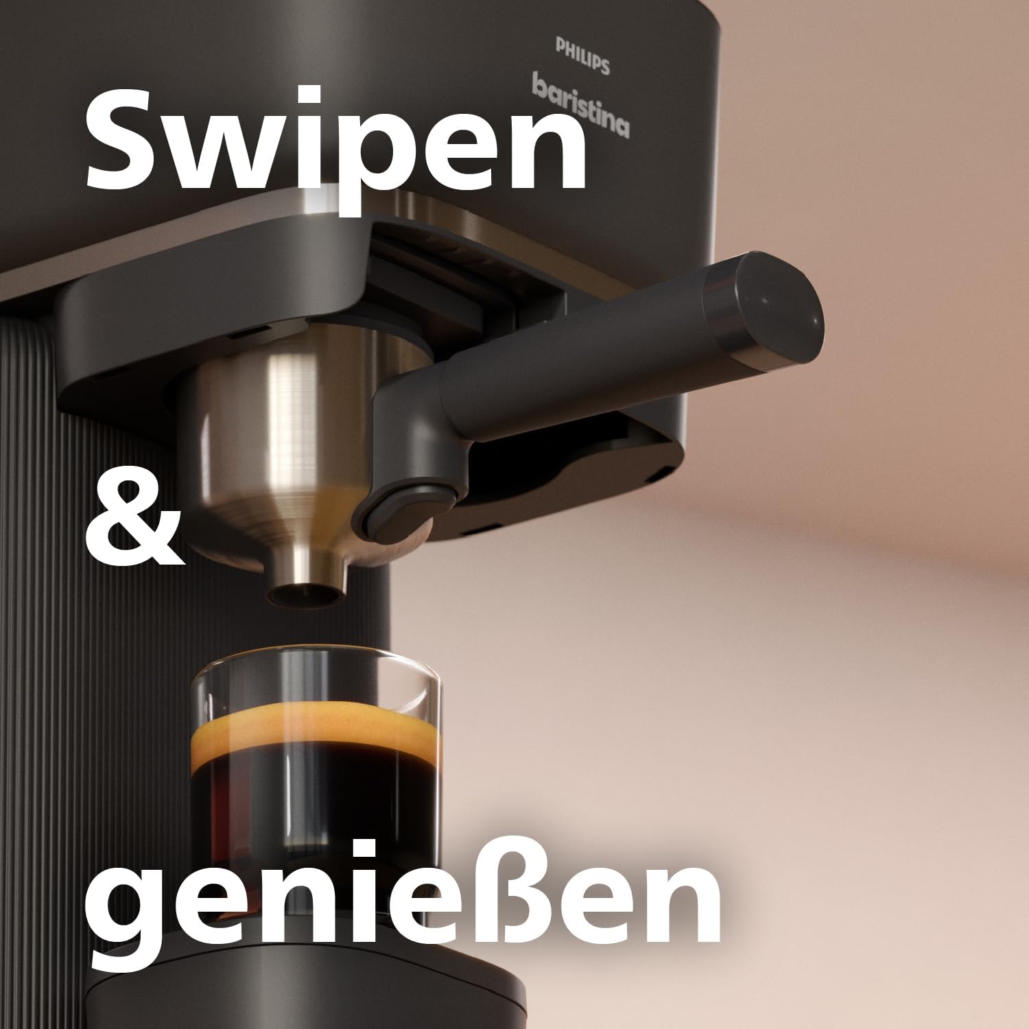 Philips Baristina Espressomaschine - Real Espresso- made simple. Kompakte Kaffeemaschine- Naturweiß mit weißem Siebträger- 16-bar-Pumpendruck- automatisches Mahlwerk- Cafe Crema (BAR300/00) – Bild 11