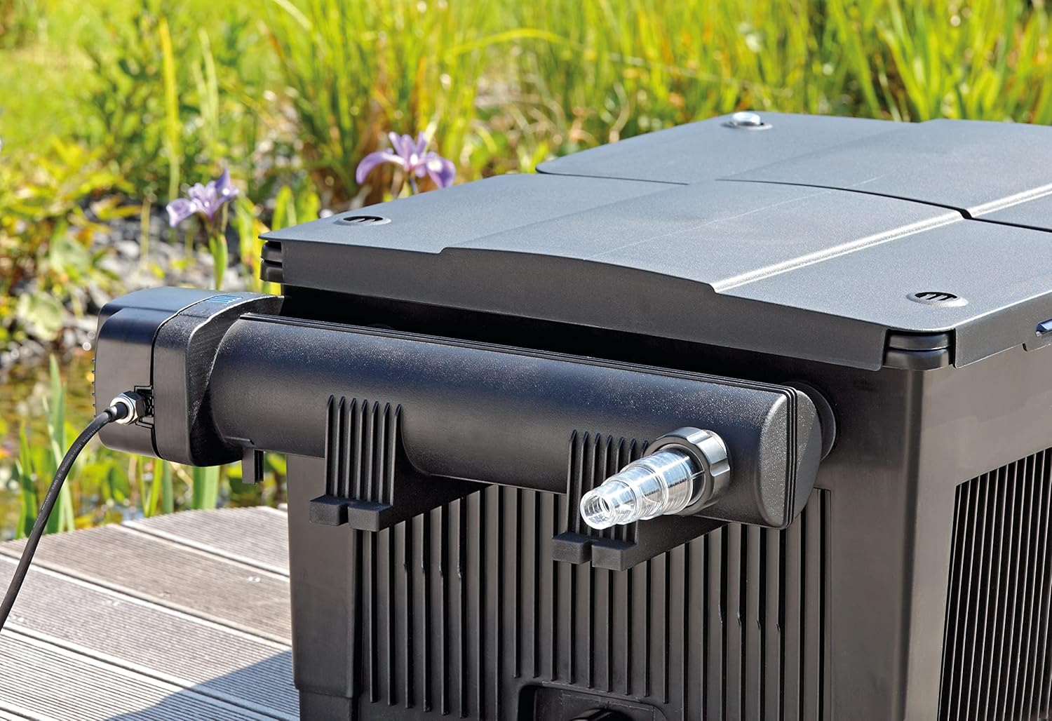 OASE 57377 Durchlauffilter BioSmart UVC 16000 geeignet für Teiche bis 16 m³, Filtersystem, Filterset inkl Filtermaterial und UVC Klärer, Schwarz – Bild 22
