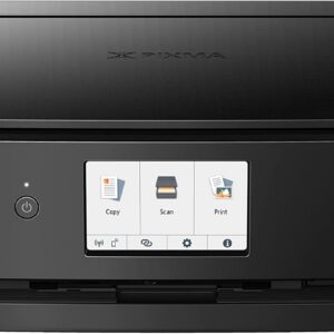 Canon PIXMA TS8750 Multifunktionsdrucker 3in1 (Tintenstrahl,Drucken, Kopieren, Scannen, A4, 10,8 cm Touch LCD, WLAN, Duplexdruck, 2 Papierzuführungen, 2 x 100 Blatt, 6 Separate Tinten) schwarz