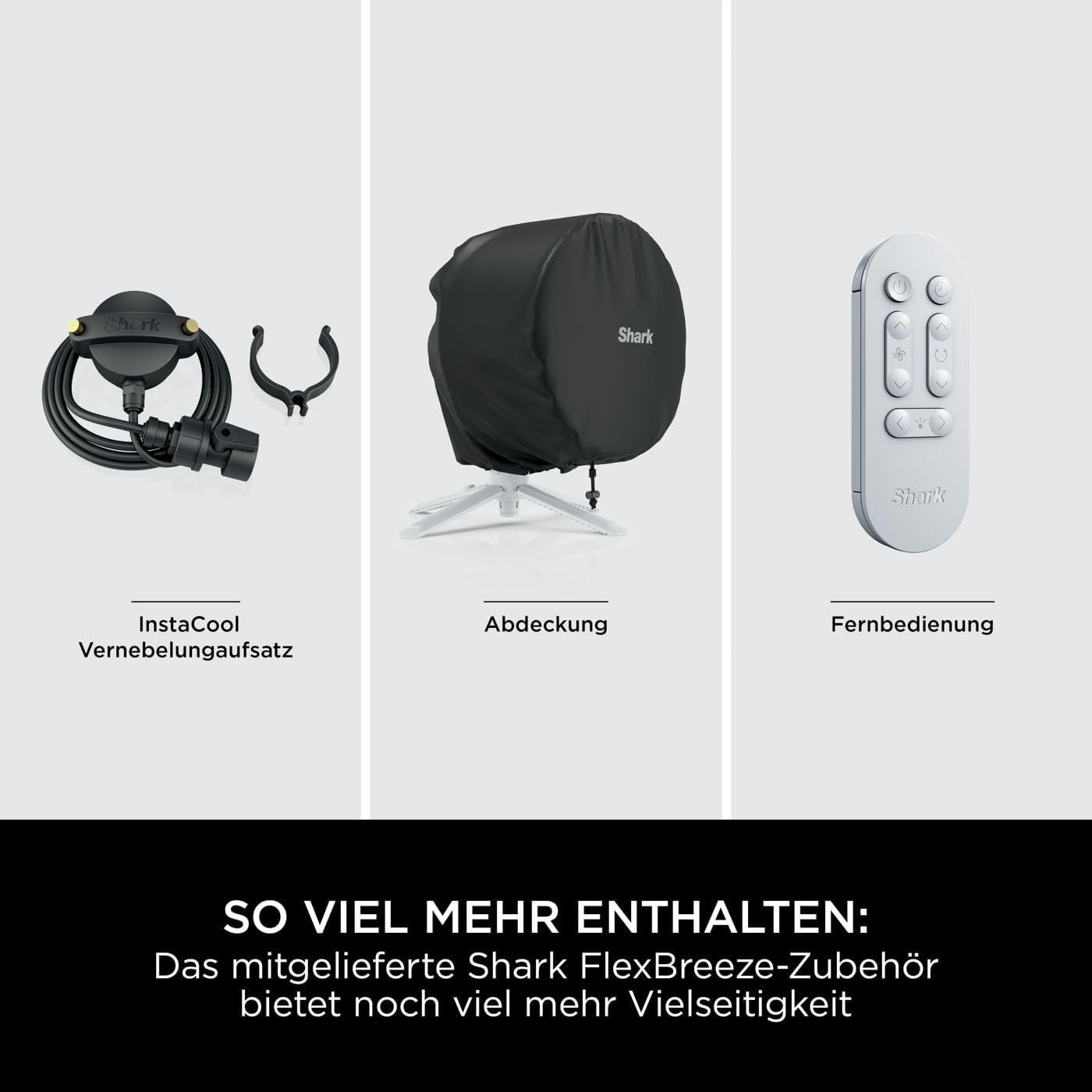 Shark FlexBreeze Ventilator Leise, Hybrid Ventilator Kabelgebunden & Kabellos, Tragbar, für Innen- und Außenbereich, UV- & Wasserbeständig, Ultraleistungsstark, Ultraleise, Weiß FA220EU – Bild 14