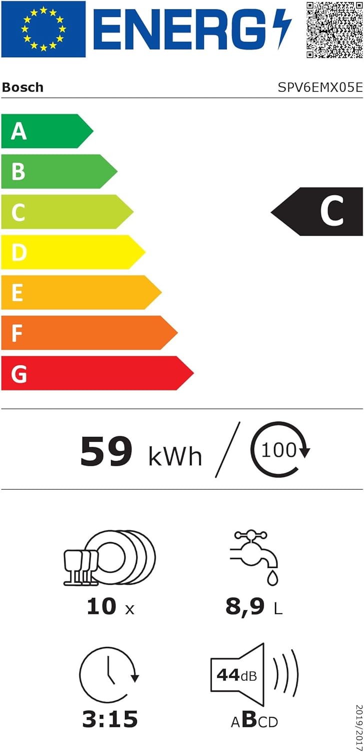 Bosch SPV2IKX10E Serie 2 Smarter Geschirrspüler vollintegriert, 45 cm breit, Besteckkorb, Extra Trocknen auf Knopfdruck, InfoLight roter Lichtpunkt am Boden, AquaStop Schutz gegen Wasserschäden, Weiß – Bild 45