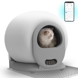 Selbstreinigende Katzentoilette Elektrisch Cat Litter Box Self Cleaning Automatisches Katzenklo XXL mit APP Elektrisches Katzenklo Geschlossen für Große Katzen (Type A)