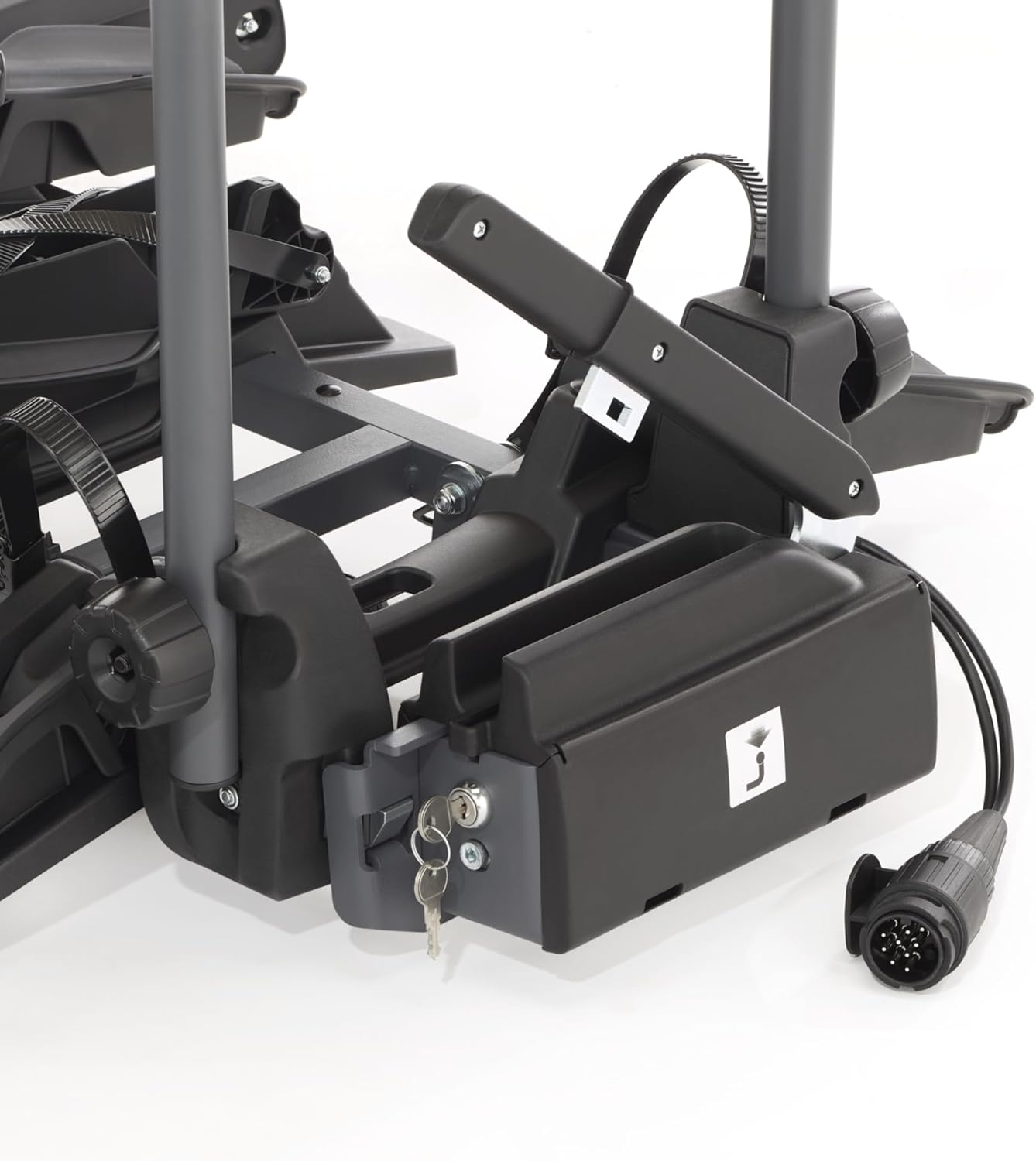 Fischer Kupplungs-Fahrradträger ProlineEvo 2, für 2 Fahrräder bis 60kg Nutzlast, E-Bike geeignet, vormontiert, abschließbar, faltbar – Bild 31