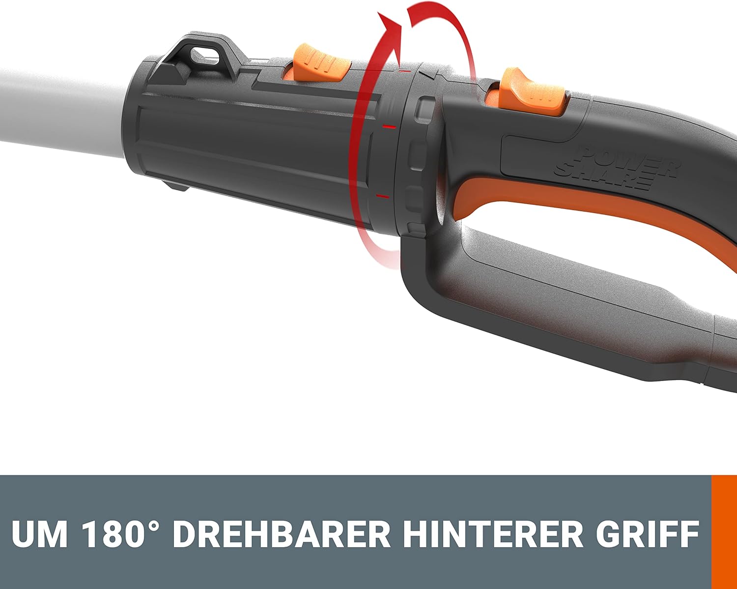 WORX WG252E.9 Akku Teleskop Heckenschere - 45cm Schnittbreite - 10-Fach Verstellbarer Teleskopstiel bis 3,20 Meter Hhe - PowerShare kompatibel - Ohne Akku & Ladegert – Bild 4