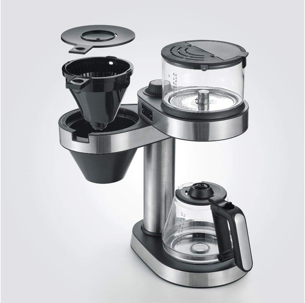 SEVERIN Filterkaffeemaschine Caprice, wie von Hand aufgebrüht mit dem Kaffeebereiter für bis zu 8 Tassen, Kaffeemaschine mit Timer, Edelstahl-gebürstet/schwarz-matt, KA 5760 – Bild 6