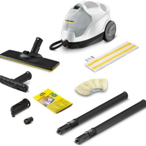 Krcher Dampfreiniger SC 5 EasyFix Iron Plug mit Heiwasser-Zuschaltung, Dampfdruck: 4,2 bar, Aufheizzeit: 3 min., Flche: ca. 150 m, Tank: 0,5 l + 1,5 l, Bodenreinigungsset EasyFix und Düsen