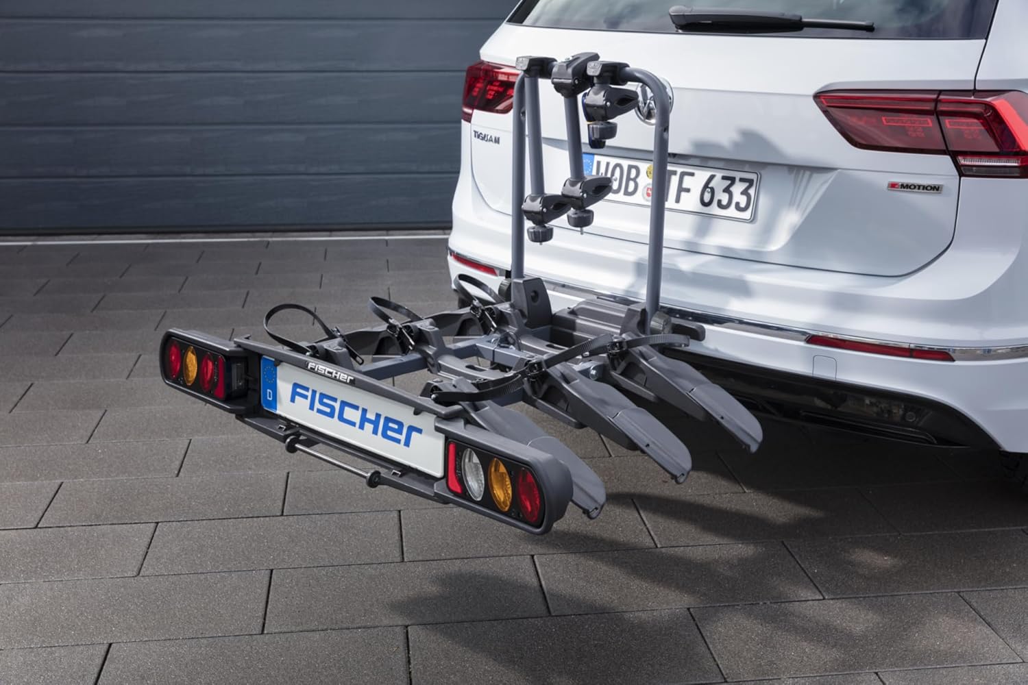 Fischer Kupplungs-Fahrradträger ProlineEvo 2, für 2 Fahrräder bis 60kg Nutzlast, E-Bike geeignet, vormontiert, abschließbar, faltbar – Bild 26
