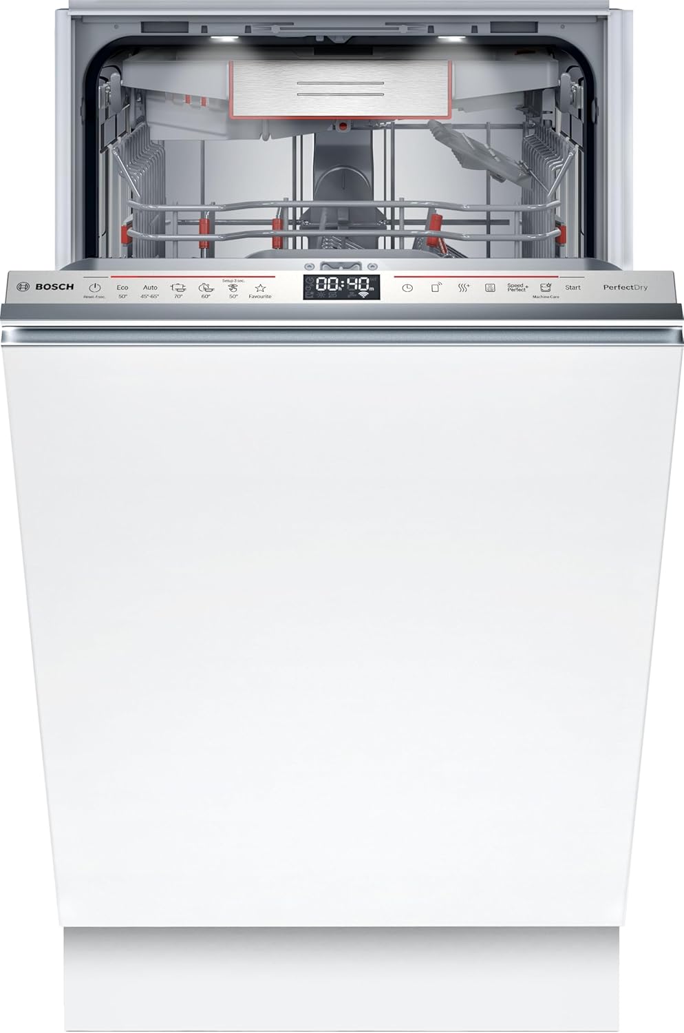Bosch SPV2IKX10E Serie 2 Smarter Geschirrspüler vollintegriert, 45 cm breit, Besteckkorb, Extra Trocknen auf Knopfdruck, InfoLight roter Lichtpunkt am Boden, AquaStop Schutz gegen Wasserschäden, Weiß – Bild 23
