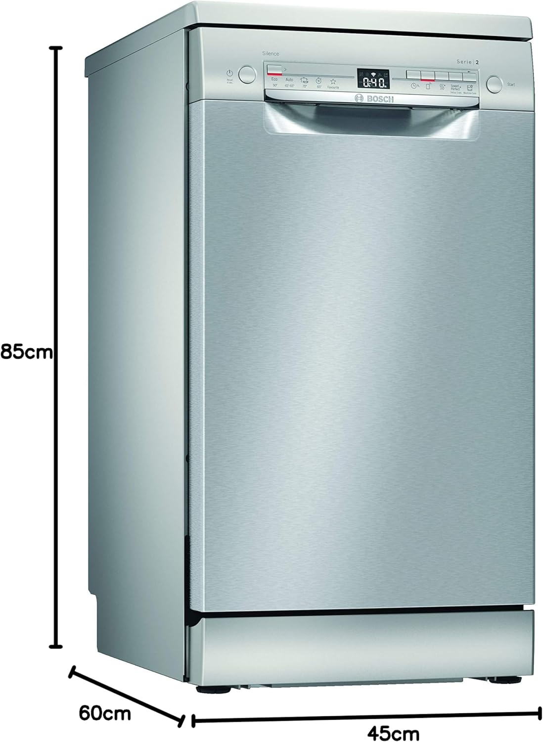 Bosch SPV2IKX10E Serie 2 Smarter Geschirrspüler vollintegriert, 45 cm breit, Besteckkorb, Extra Trocknen auf Knopfdruck, InfoLight roter Lichtpunkt am Boden, AquaStop Schutz gegen Wasserschäden, Weiß – Bild 33