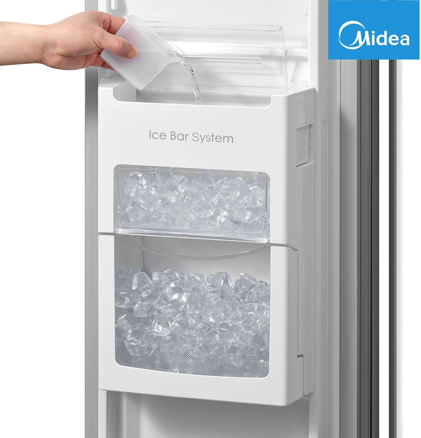 Midea KS-DDX 6.32 WT Side-by-Side Kühl-/Gefrierkombination/ 178,8 cm Hhe/ 254 kWh/Jahr/No Frost/Dual Inverter Compressor/mit 3in1 Wasser-/Eisspender und Wassertank, Dark Inox – Bild 49