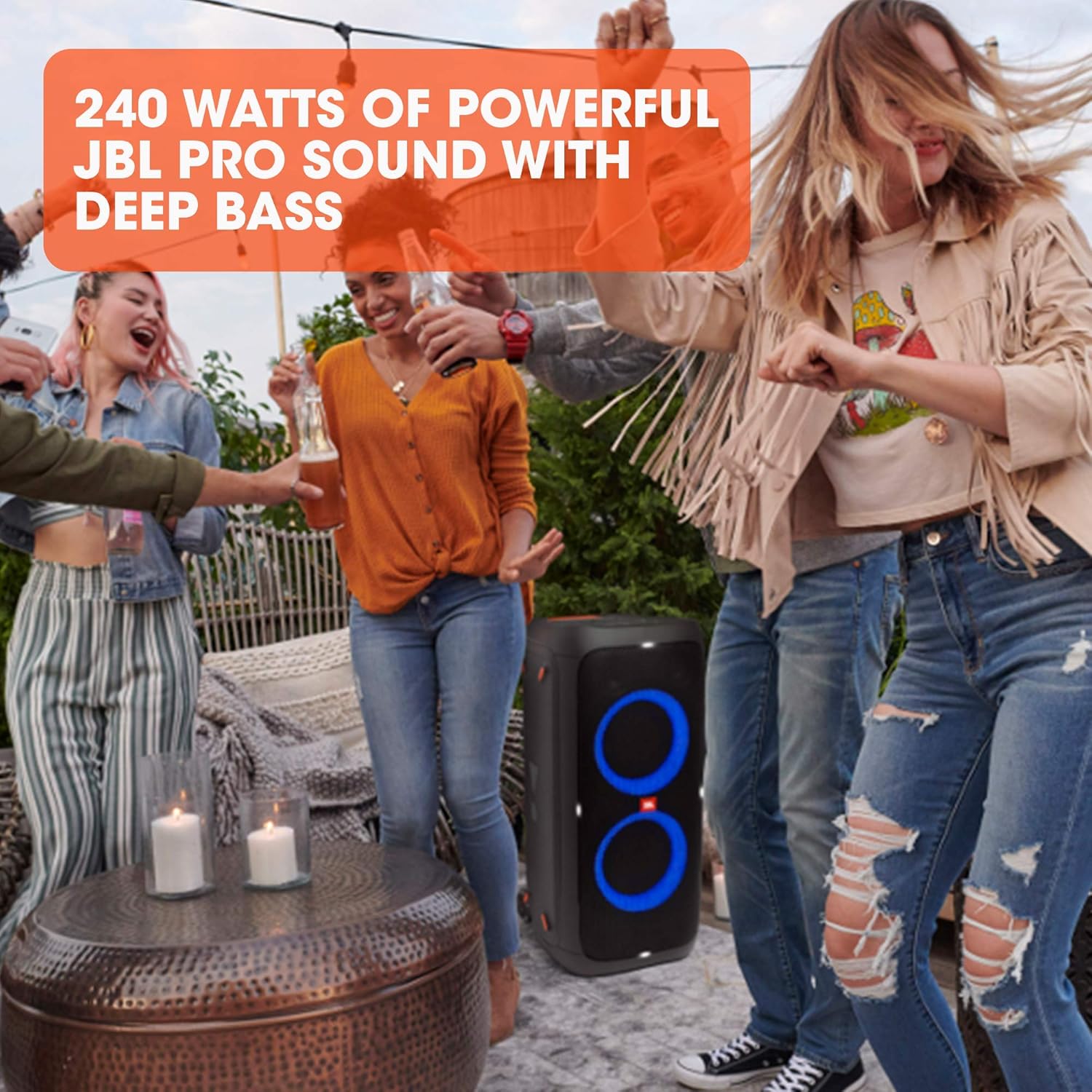 JBL PartyBox 710 - Schwarz – Trag - und rollbarer Bluetooth Party-Lautsprecher mit Lichteffekten – Spritzwassergeschützte, mobile Musikbox – Bild 11