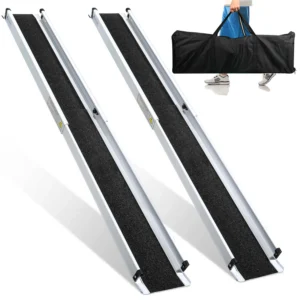 Sonnewelt 2x Rollstuhlrampe Aluminium Auffahrrampe bis 300 kg