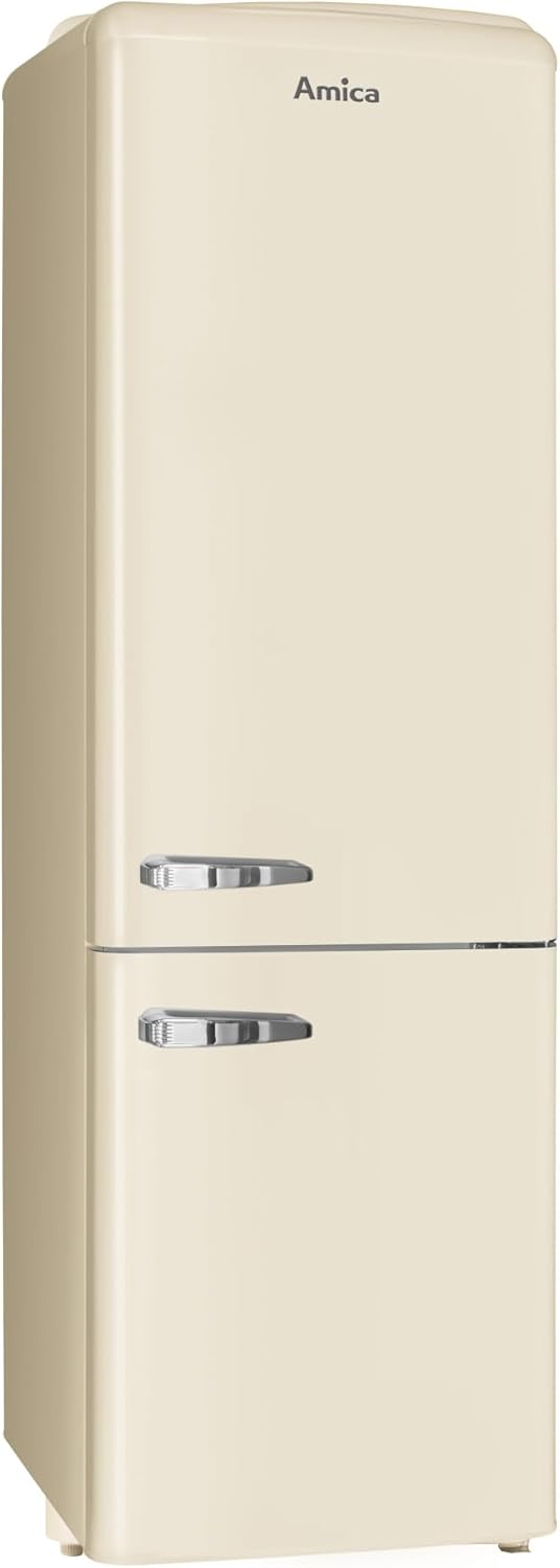 Amica KGCR 387 100 B Retro Kühl-/Gefrierkombination / Coffee Cream (Beige) / 181cm (H) x 55cm (B) x 62cm (T) / Retro-Design / Kühlschrank mit Gefrierfach – Bild 30