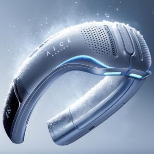 RANVOO AICE LITE Plus 2025 Max Kühlleistung [Nr.1 Kühlste & Langlebigste] Nackenklimaanlage, 6.000 mAh Wiederaufladbarer Nackenventilator, Bläst Kalte Luft, Geschenk für Mama, Weiß