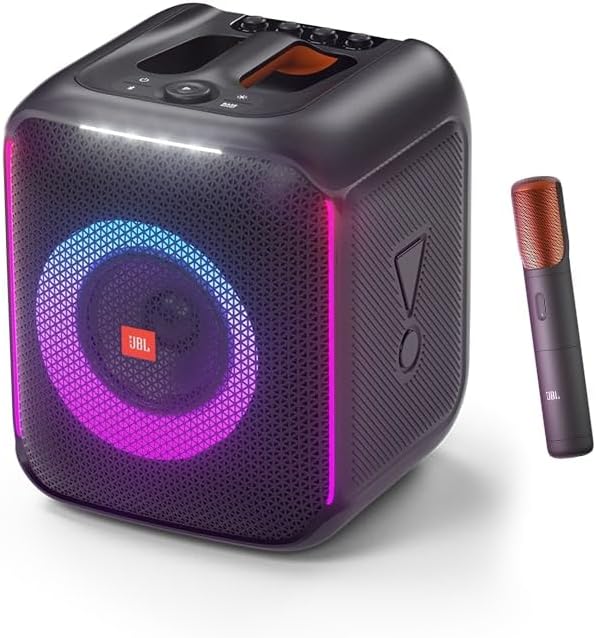 JBL PartyBox Encore – Tragbarer Party-Lautsprecher für drinnen und draußen – Mit eingebauten Lichtern, IPX4-Design und tiefem Bass – 10 Stunden Laufzeit – Schwarz – Bild 2