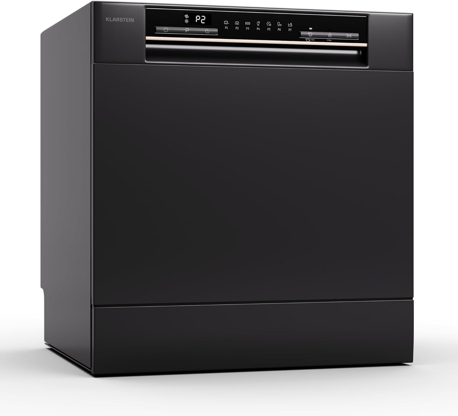Klarstein ia 8 - Spülmaschine, Geschirrspüler, Freistehend, Teilintegriert, F, 55 cm breit, 8 Maßgedecke, 6 Programme, Aquastop, silber – Bild 21