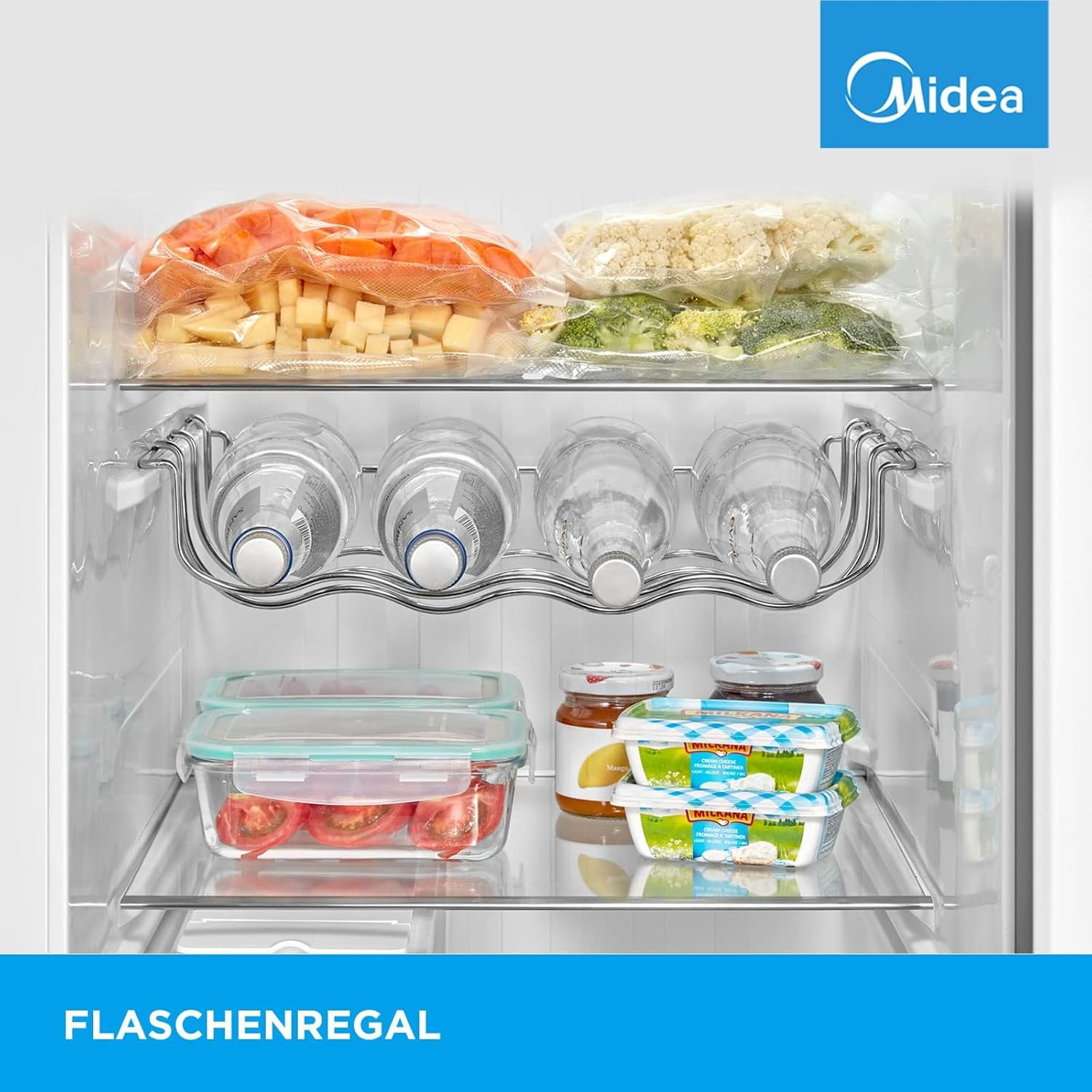 Midea KS-DDX 6.32 WT Side-by-Side Kühl-/Gefrierkombination/ 178,8 cm Hhe/ 254 kWh/Jahr/No Frost/Dual Inverter Compressor/mit 3in1 Wasser-/Eisspender und Wassertank, Dark Inox – Bild 51
